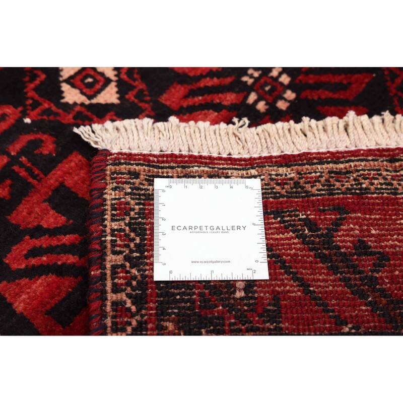 ECARPETGALLERY Hand-knotted Teimani Red Wool Rug - 4'9 x 9'10