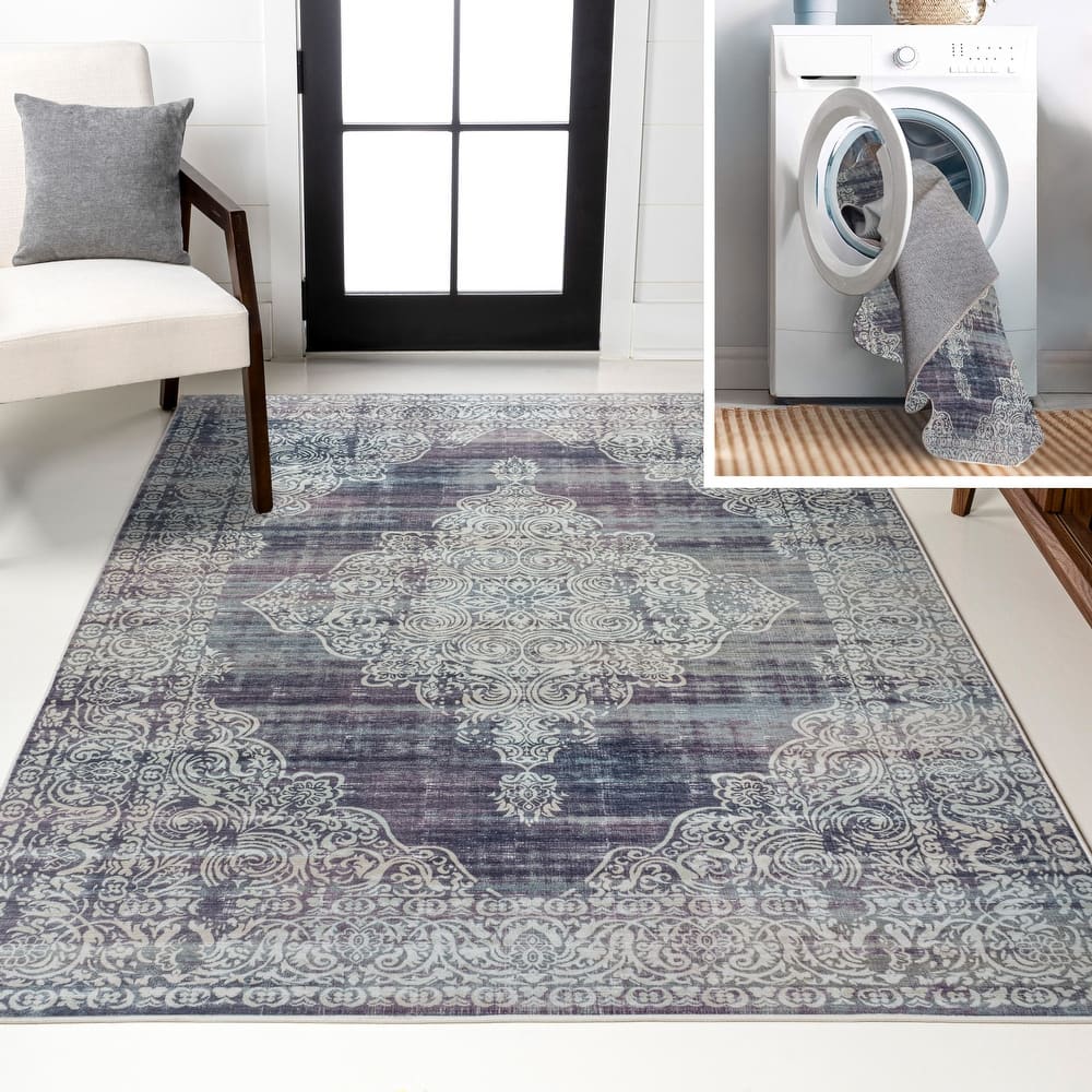 JONATHAN Y Asa Bohemian Medallion Machine Washable Area Rug