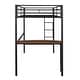 preview thumbnail 15 of 13, Multiple Functions Design Loft Bed with Built-in Desk, Ladder and Guardrails, Twin Size, Black
