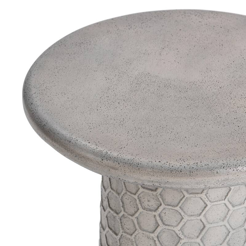 Classic Home Delaine Outdoor Concrete Accent Table - 16W x 16D x 17H