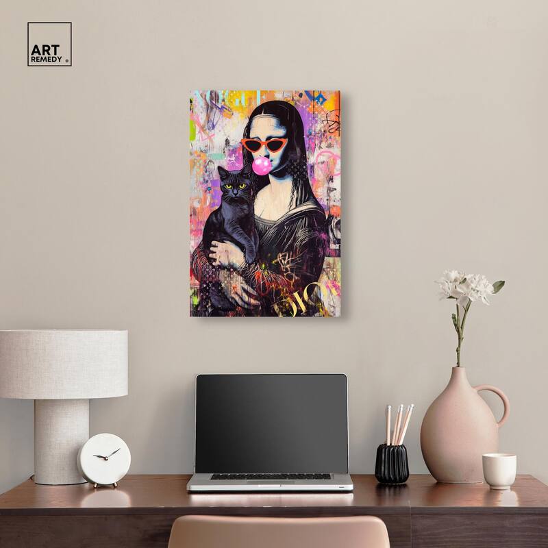 Classical Gal and Her Companion Canvas by Art Remedy, Gallery Wrapped