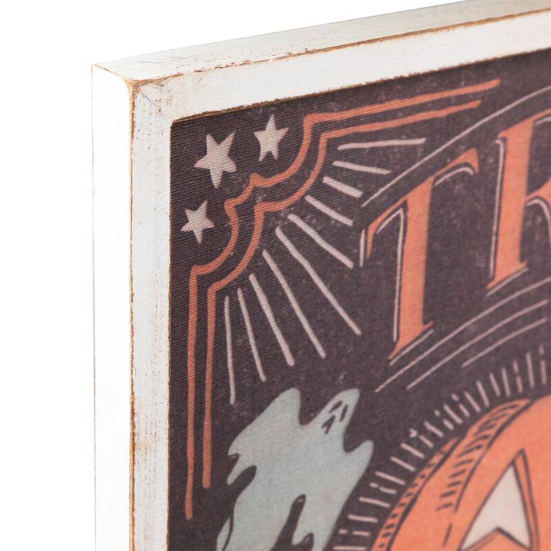 Trick or Treat Jack-O-Lantern Halloween Wall Sign - 18.75"