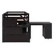 preview thumbnail 13 of 53, Artsy Twin Size Loft Bed with Retractable Writing Desk and 3 Drawers, Wooden Loft Bed with Storage Stairs and Shelves, Espresso