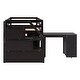 preview thumbnail 11 of 14, Espresso Twin Wood Loft Bed with Desk & Storage Stairs