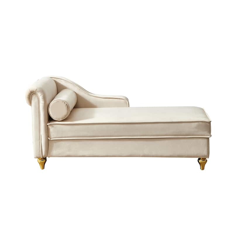 Modern Upholstery Chaise Lounge Chair with Storage Velvet
