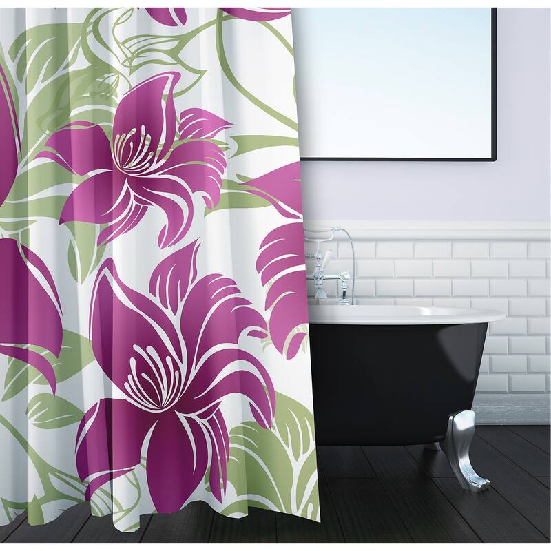 Tree Mallow, Floral Print Shower Curtain