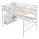 preview thumbnail 6 of 22, Kid-Friendly Design Full Size Loft Bed with Desk and Drawers