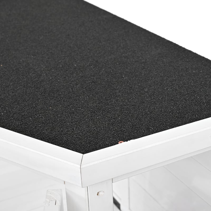 Roomfitters 63" Garden Wood Storage Cabinet with Waterproof Roof and Lockable Door