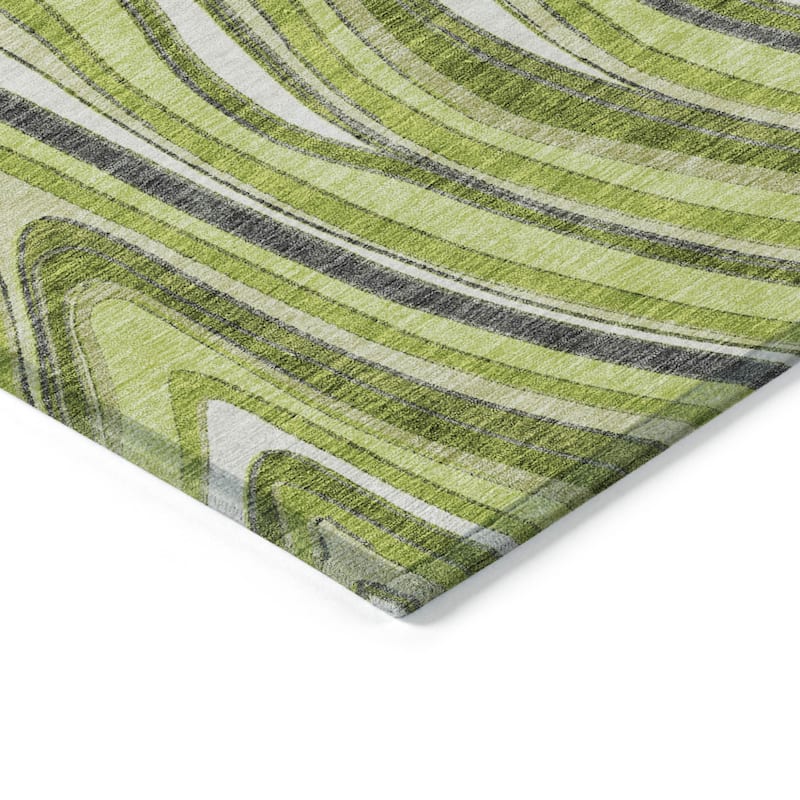 HomeRoots Abstract Transitional Rectangle Outdoor Rug