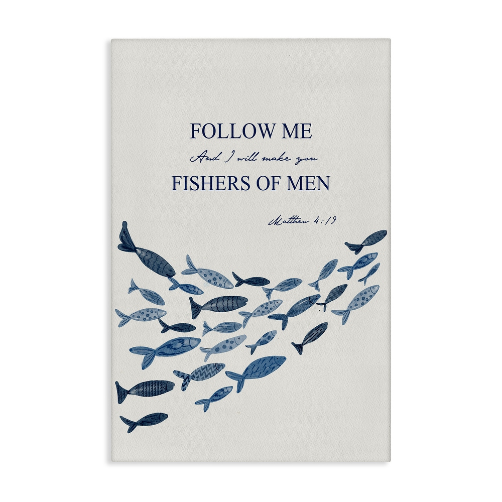 Stupell Follow Me Fishers Of Men Canvas Wall Art Design By Yen