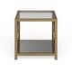 preview thumbnail 10 of 21, Pehrson Contemporary 24-inch Glass Top Metal 1-Shelf Side Table by Silver Orchid