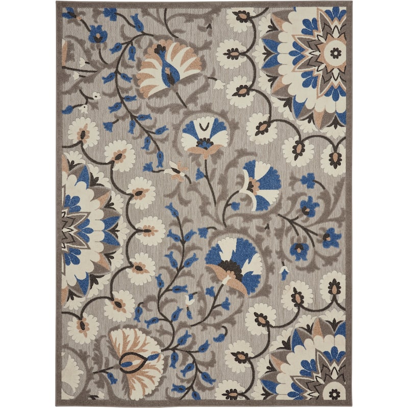 Nourison Aloha Modern Multicolor Floral Botanical Area Rug