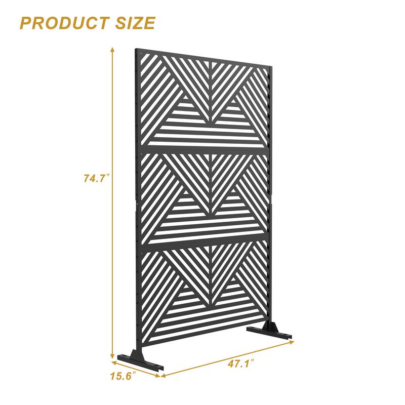 Outdoor Free Standing Metal Privacy Screen
