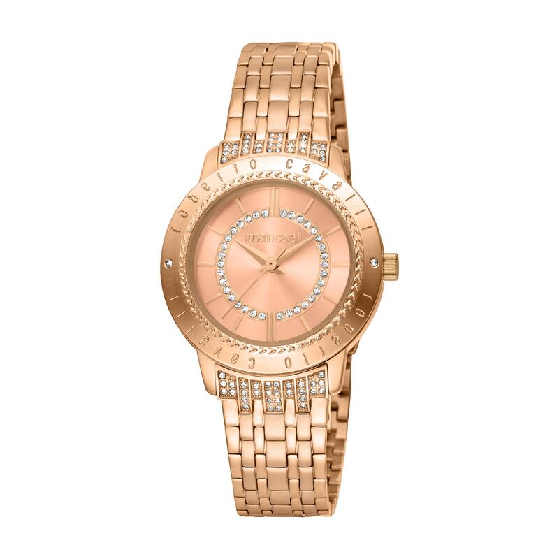 Roberto Cavalli Women RC5L030M0075 Quartz Watch - Rose-Tone