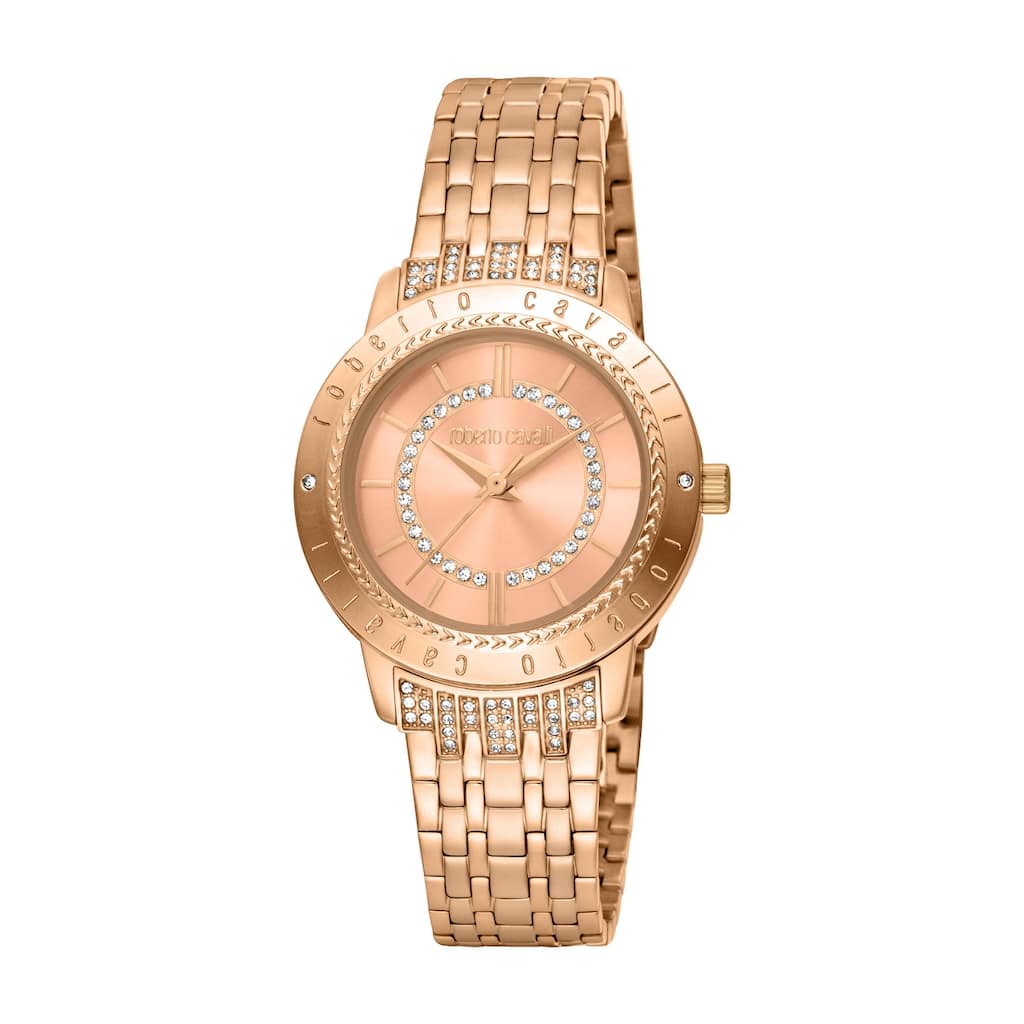 Roberto Cavalli Women RC5L030M0075 Quartz Watch - Rose-Tone