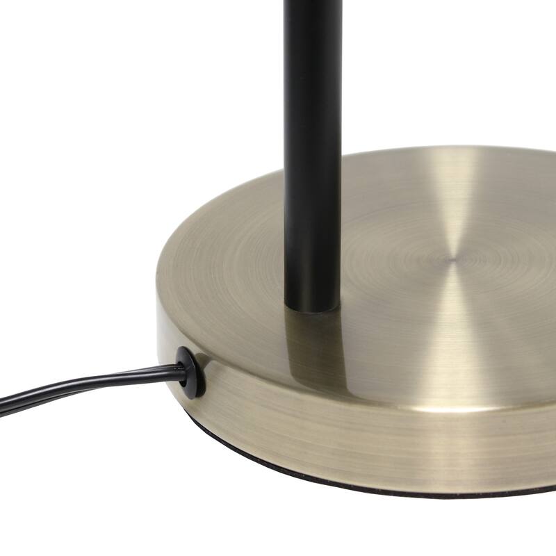 21 in. Antique Brass Finish Table Lamp with Brass Shade, Sturdy Table Lamp for Living Rooms and Bedrooms