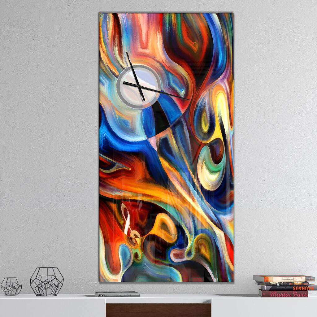 Designart 'Abstract Music and Rhythm' Oversized Abstract Wall CLock