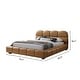 preview thumbnail 4 of 9, Luxurious Leather Queen/King Size Platform Bed