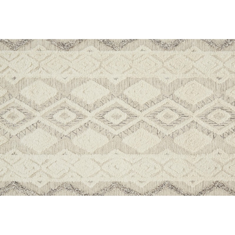 Zuba Hand Tufted Geometric Modern Stain Resistant Durable Area Rug By HomeRoots - 8' x 10'