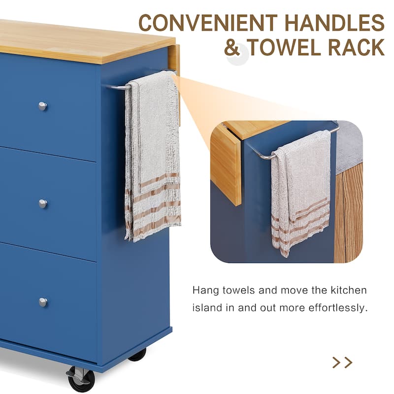 Futzca Storage Kitchen Island Cart