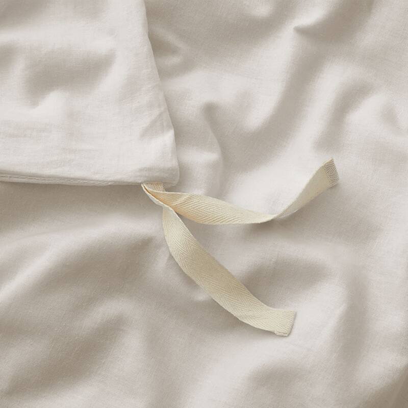 Linen Cotton Duvet Cover and Pillow Sham Set, Breathable and Skin-Friendly Bedding Set