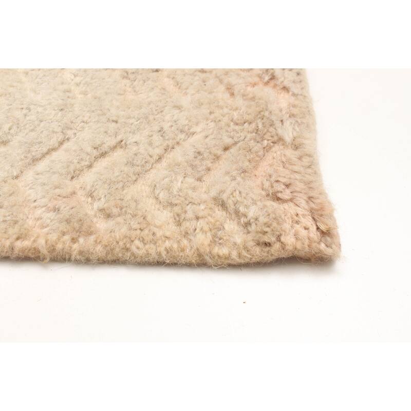 ECARPETGALLERY Hand-knotted Tangier Cream Wool Rug - 3'0 x 4'10
