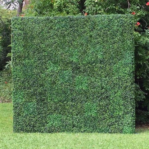 Artificial Boxwood Hedge 20-inch Greenery Panels (Set of 12) - 12pc