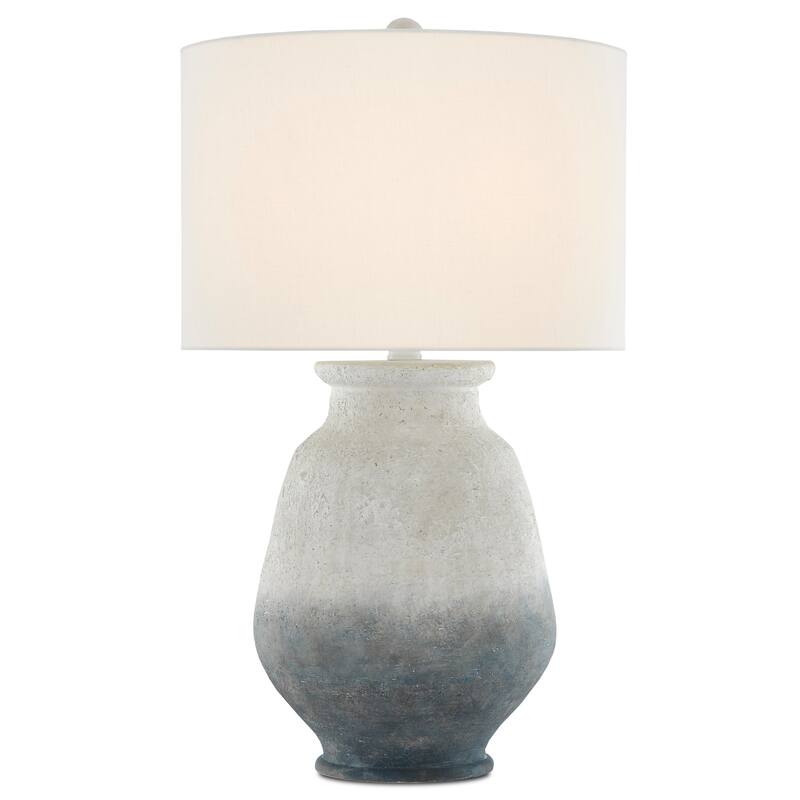 Currey & Company Cazalet Table Lamp - 30.75"h x 18"dia - 30.75"h x 18"dia - Ash Ivory/Blue/Acrylic White