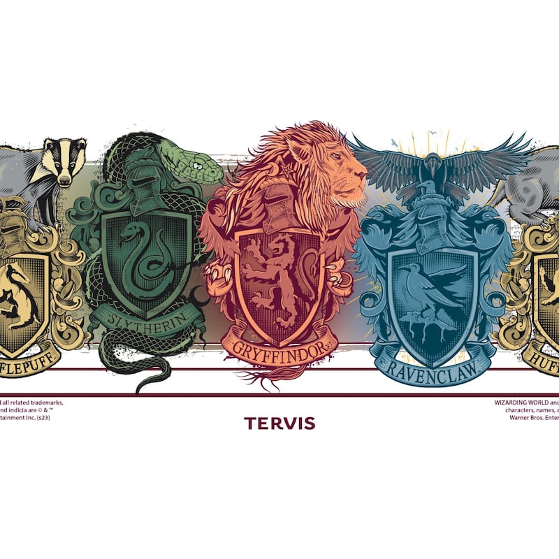 Tervis Traveler Harry Potter Illustrated Crests Triple Walled Insulated Travel Tumbler, Stainless Steel - 20oz