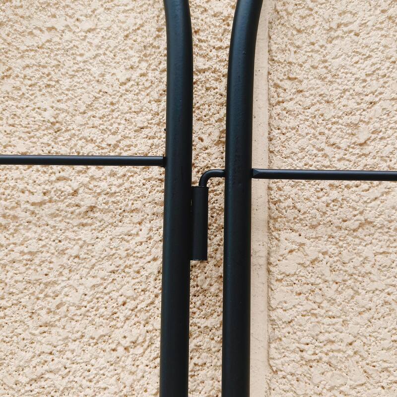 2 Pack Metal Garden Trellis Rustproof Trellis for Climbing Plants Outdoor Flower Support Dragonfly Deco Black