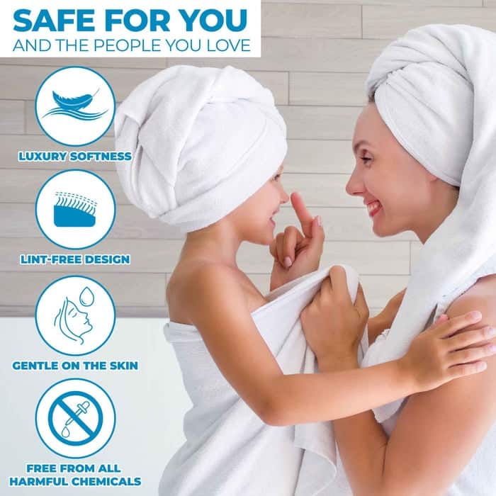 Superior Absorbent Zero Twist Cotton Bath Towel (Set of 2)