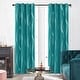 preview thumbnail 68 of 112, Deconovo Silver Wave 52 Width Curtain Panel Pair (2 Panel) W52"x L84" - Turquoise