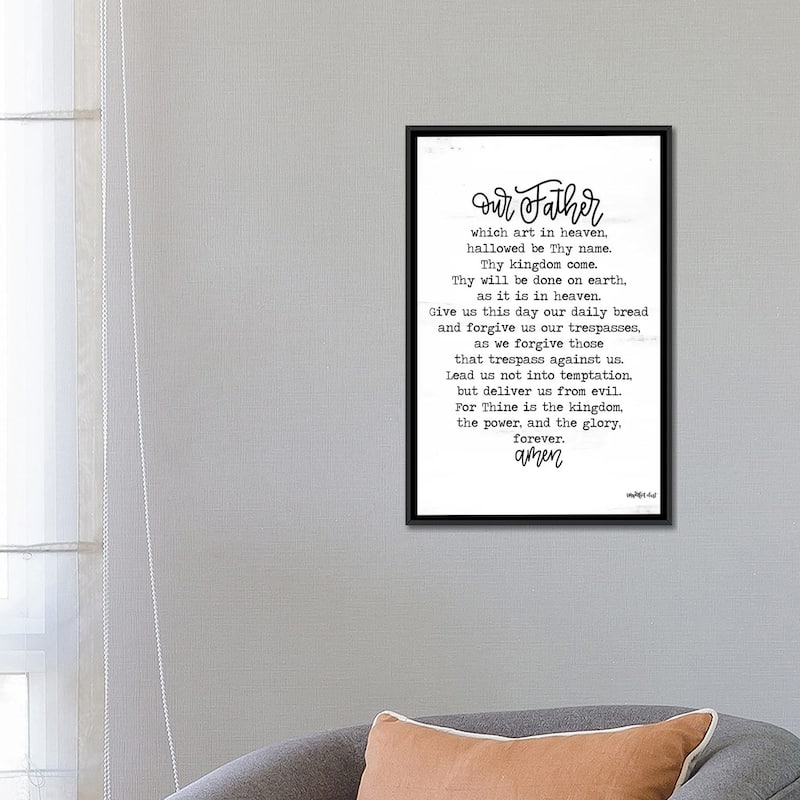 iCanvas "Lord's Prayer" by Imperfect Dust Framed Canvas Print