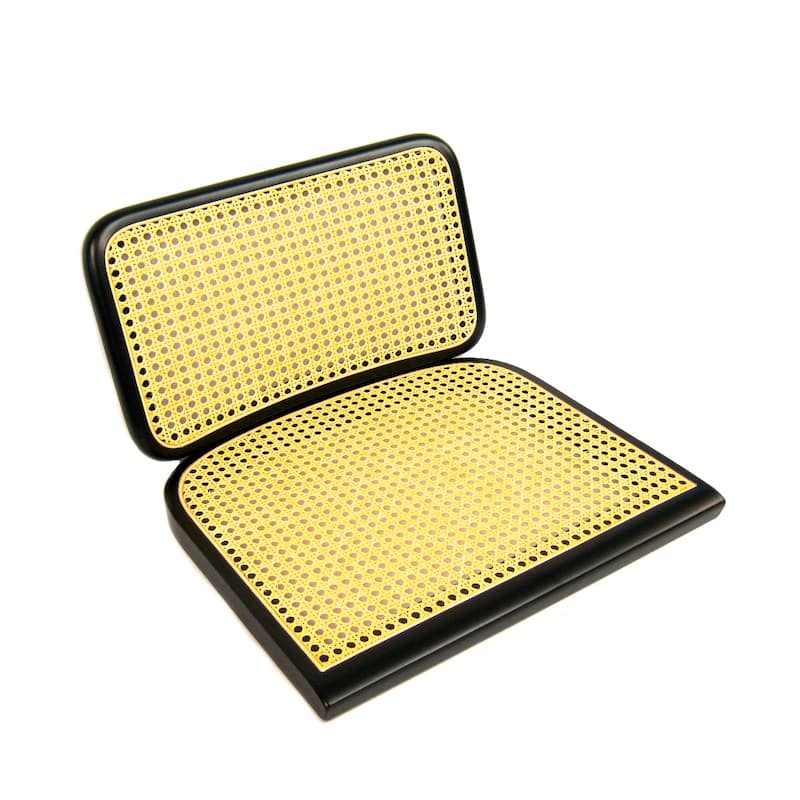 Breuer Cesca Chair Replacement Cane Seat & Back in Black (NO Holes)