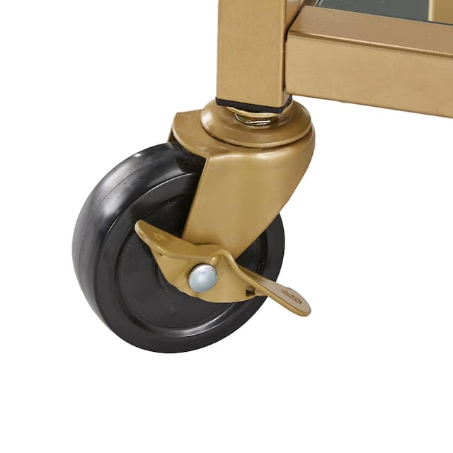 Metropolitan Mirrored Glass Top Metal Bar Cart by iNSPIRE Q Bold On