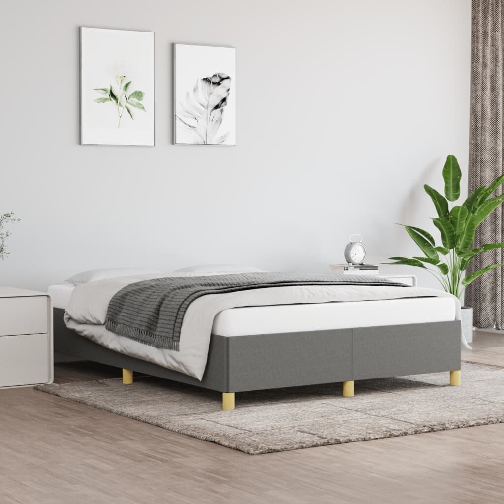 vidaXL Bed Frame, Fabric, No Mattress