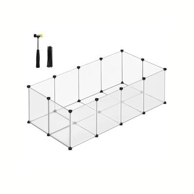 Black Metal DIY Pet Playpen for Indoor Use, Customizable, Foldable and Secure Enclosure - 56.3”L x 28.7”W x 18.1”H