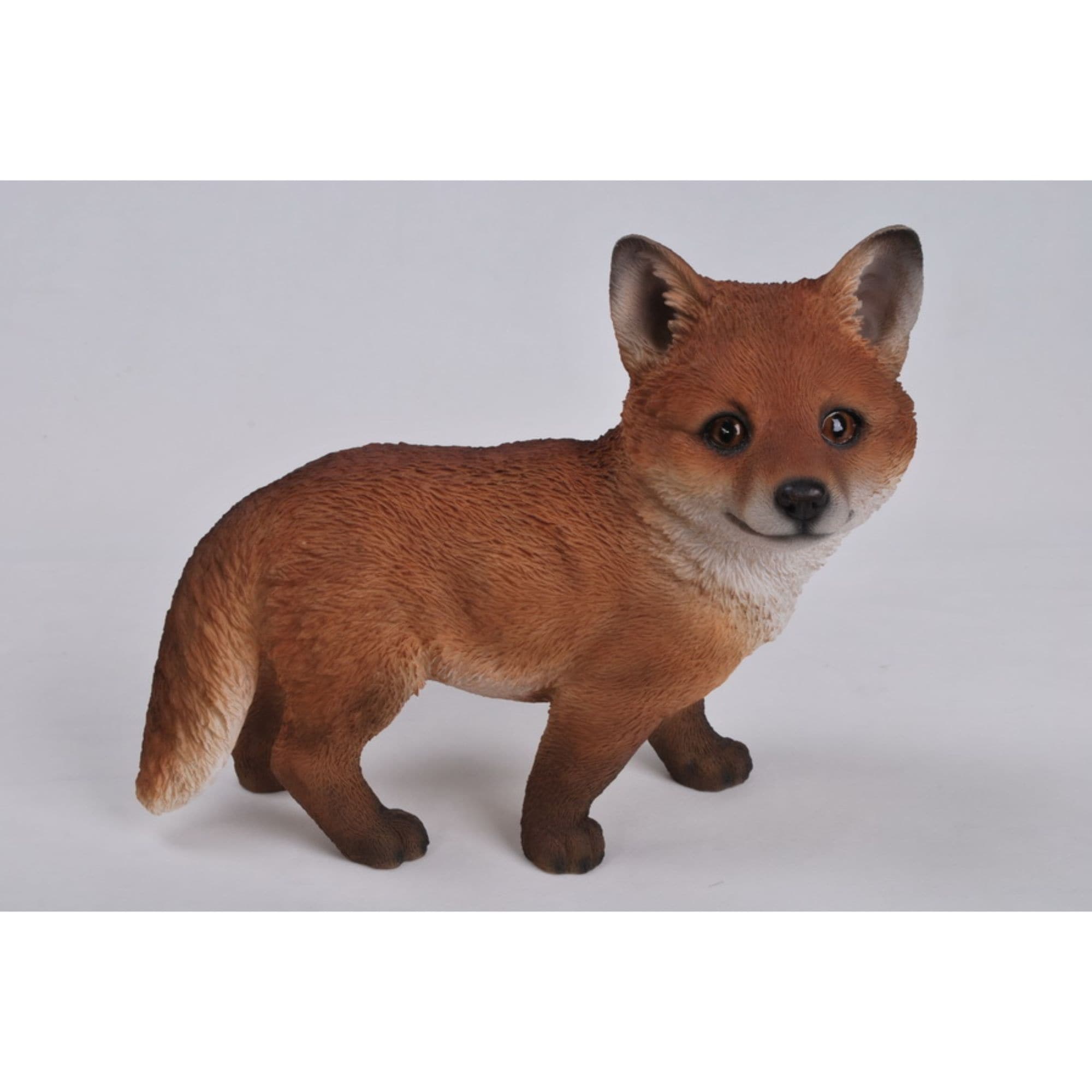 Shop 11 Brown And White Fox Pup Standing Outdoor Garden Statue