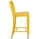 preview thumbnail 24 of 116, 2 Pack 24'' High Metal Indoor-Outdoor Counter Height Stool w/ Vertical Slat Back