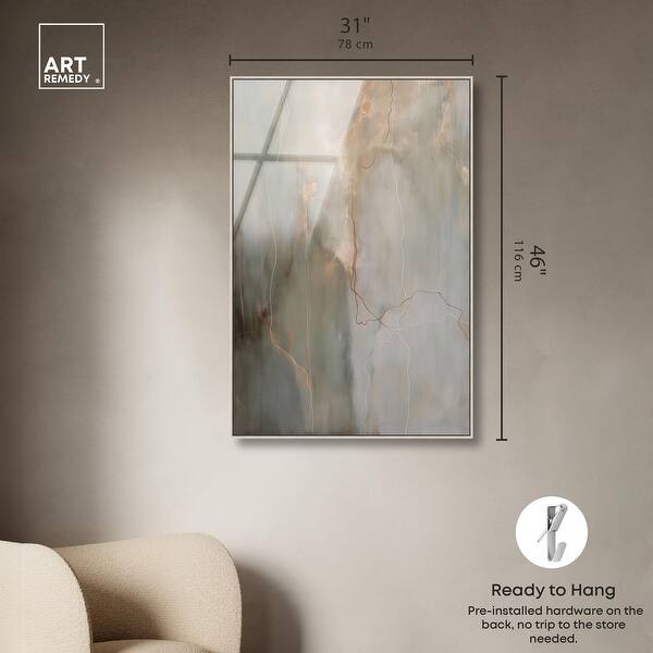 dimension image slide 17 of 24, Fiery Traces I Abstract Framed Acrylic Wall Art by Art Remedy