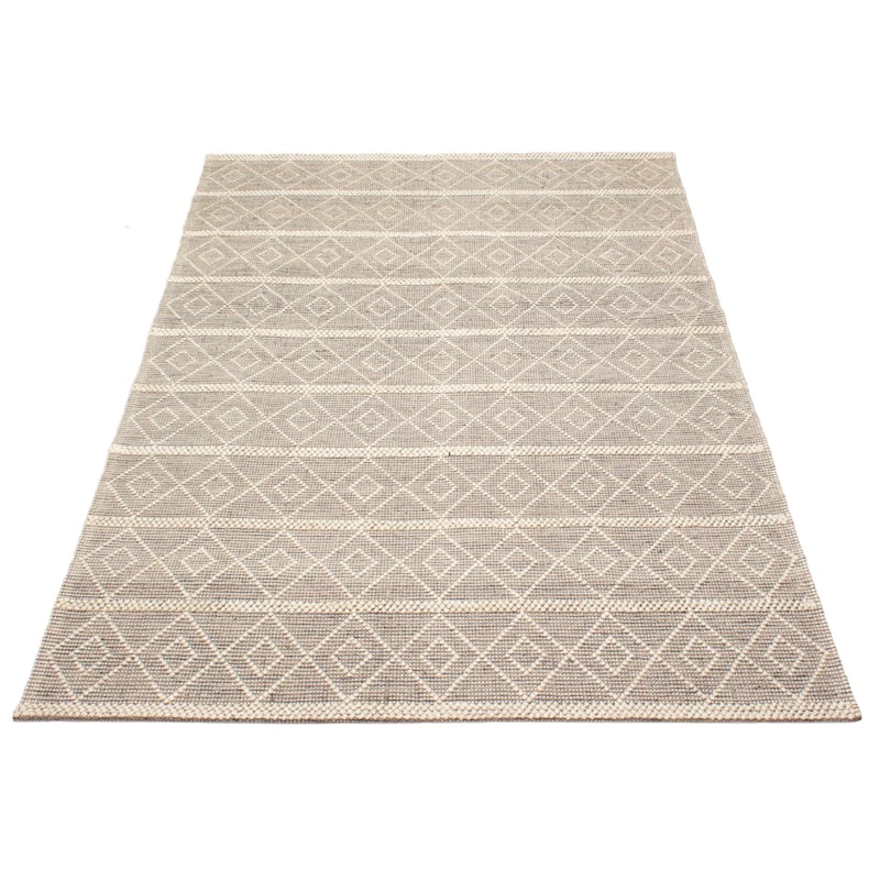 ECARPETGALLERY Braid weave Sienna Taupe Wool Rug - 6'0 x 9'1