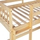 preview thumbnail 3 of 13, Modern Wooden Twin Over Twin Floor Bunk Bed with Climbing Ramp
