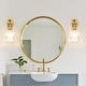 preview thumbnail 2 of 3, 1 Light light bulb gold light fixture glass shade & metal base wall light