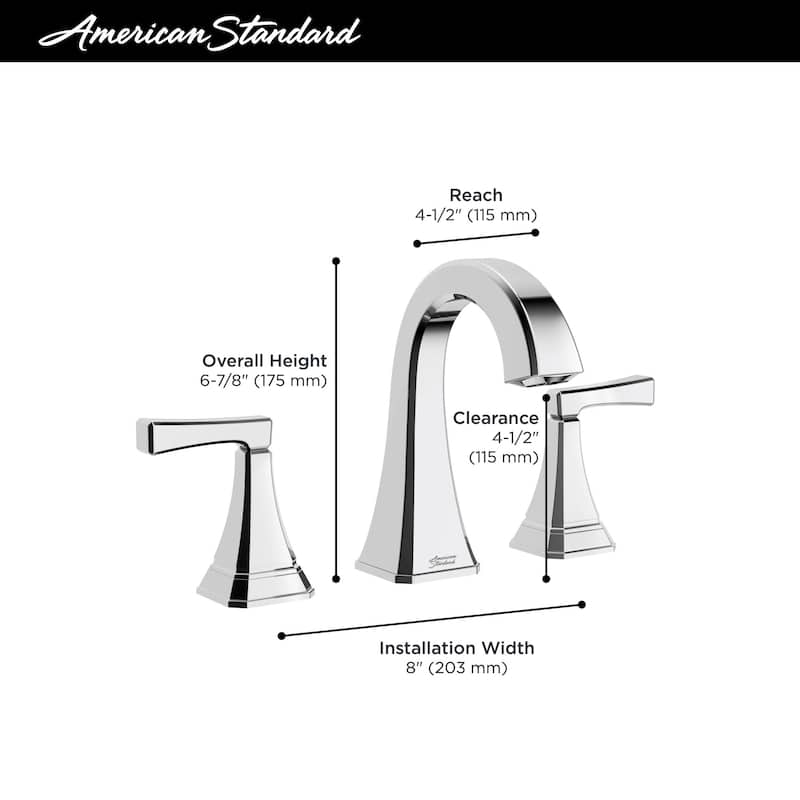 American Standard 7612.807 Crawford 1.2 GPM Widespread Bathroom Faucet