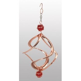 Red Carpet Studios Copper Cosmix Wind Spinner With Top And Red Carpet Studios Copper Cosmix Wind Spinner With Top And Bottom Marble 8 Inch
