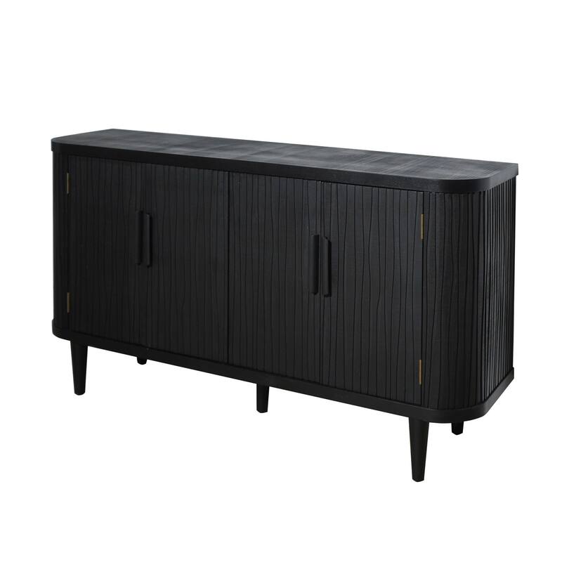 Modern Buffet Cabinet with Adjustable Shelves and Four Doors for Hallway, Entryway, Living Room