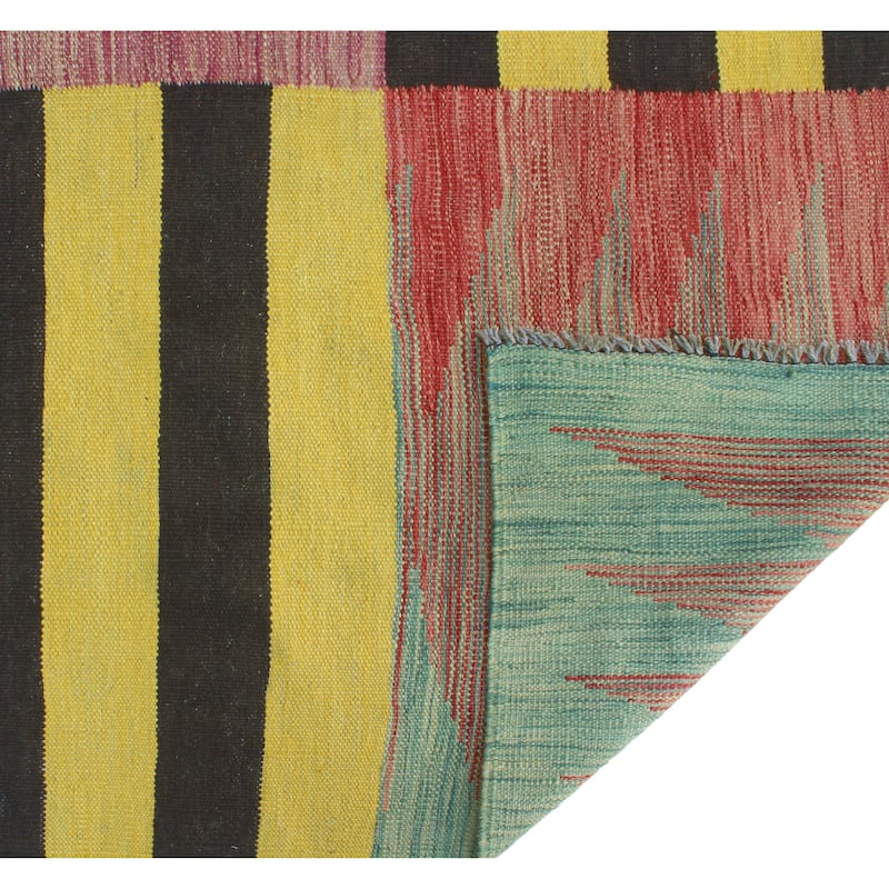 Flatweave Addison Red/Ivory Rug - 6'4" x 9'11"