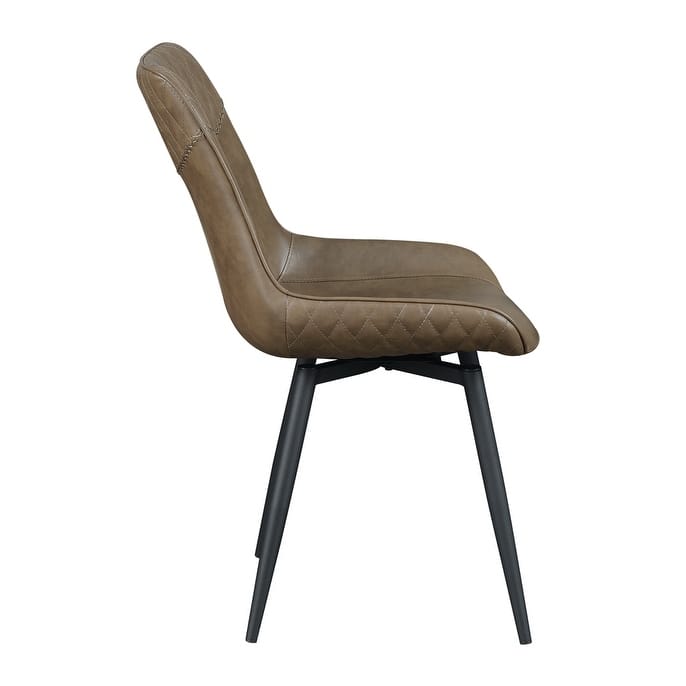 Brassie Upholstered Swivel Dining Side Chair (Set of 2)