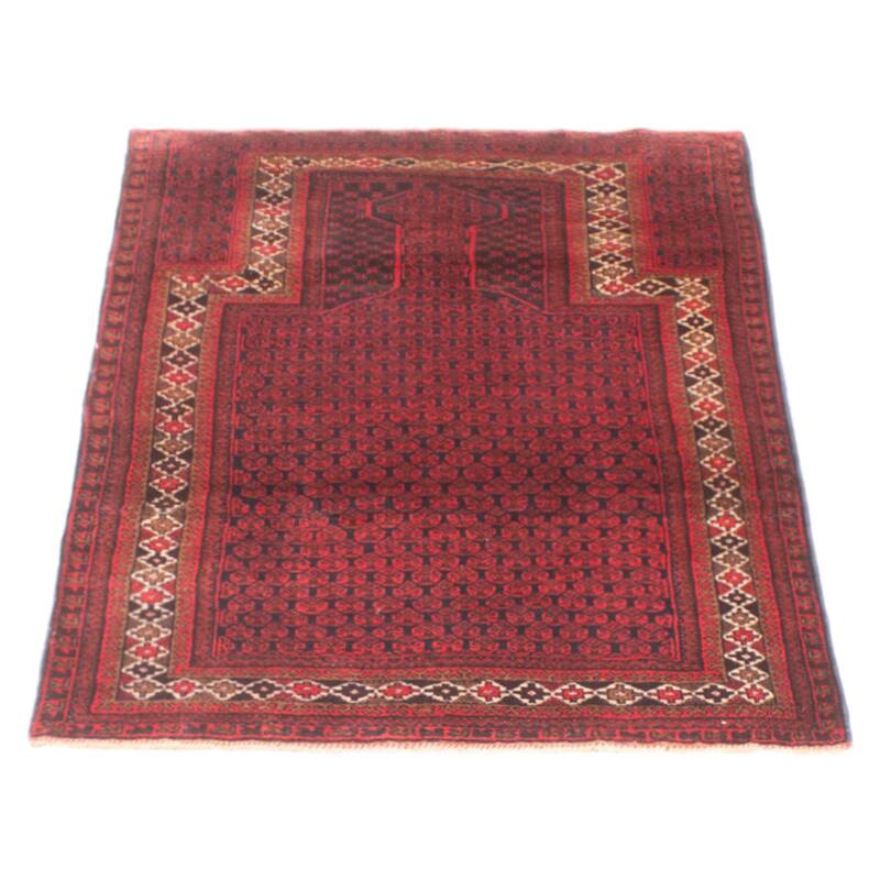Teimani Burgundy Rug 2'11" x 4'5" - 2'11 x 4'5