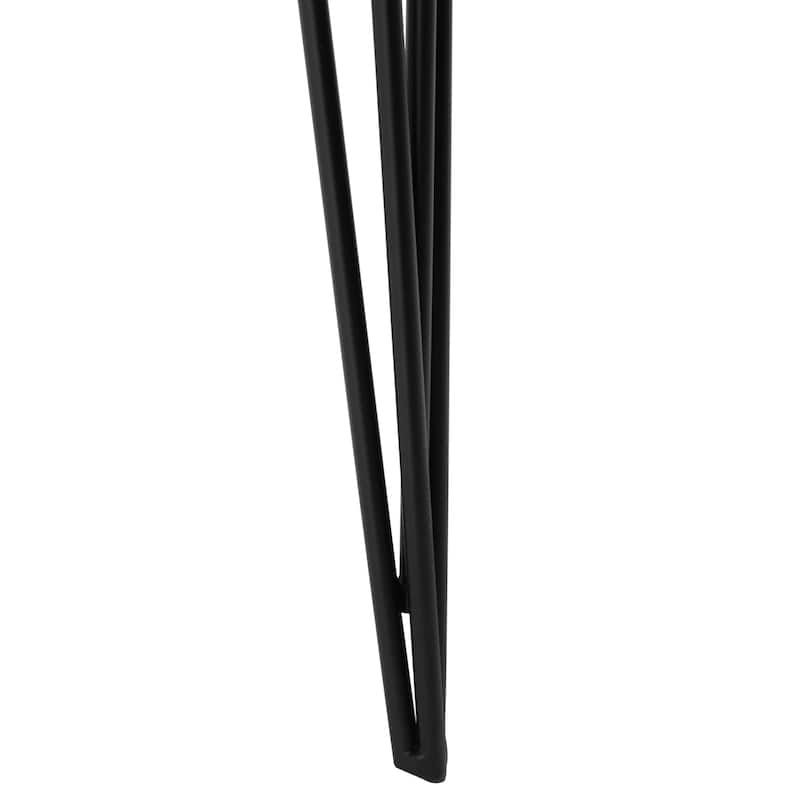 SAFAVIEH Mid-Century Wynton White/ Black Lacquer Modern End Table - 27"W x 21"D x 24"H
